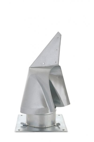 Komínová hlavice otočná se základnou čtvercovou pr. 200; celopozinkovaná