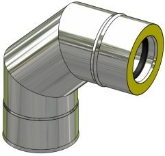 Koleno izolované s těsněním 90° pr. 100/150; 1.4404