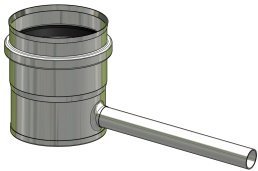 Odvod kondenzátu s trubkou do boku a těsněním pr. 80; 1.4404