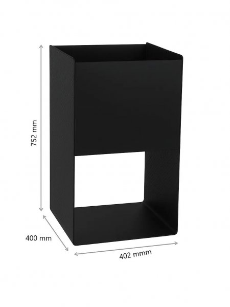 Perforovaný designový květináč - černý kov