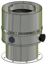 Přechodka koaxiální přip. s odvodem kondenzátu a přírubou pr. 60/100 na 80/125; 1.4404