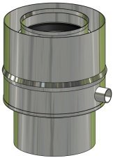 Přechodka koaxiální připojovací s odvodem kondenzátu pr. 60/100 na 80/125; 1.4301