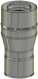 Přechodka koaxiální systémová s těsněním pr. 60/100 na 80/125; 1.4404