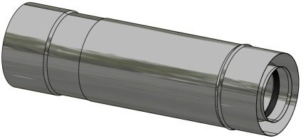 Teleskopický díl koaxiální s těsněním pr. 80/125; L=570-950; 1.4404