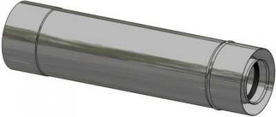 Trubka koaxiální připojovací s těsněním L-250 pr. 80/125; 1.4301