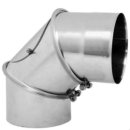 ŽD - Koleno stavitelné s revizí 3-segmentové 0-90° pr. 180; 0,8; 14828 ŽD - Koleno stavitelné s revizí 3-segmentové 0-90° pr. 180; 0,8; 14828