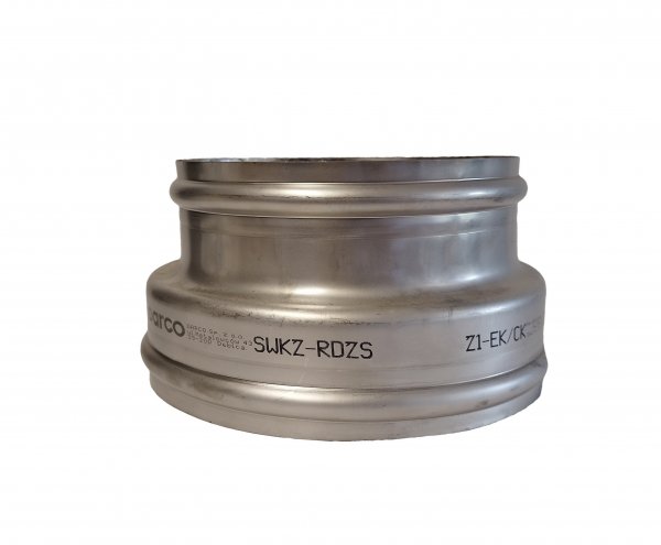 ŽD - Spojka keramický komín - dopojení pr. 180/180; trubka/keramika; 1; 1.4828